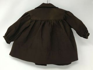 Vintage Brown Doll Coat Jacket With Ribbon Tie 12 