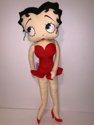 Vintage 1983 King Features Syndicate Betty Boop 18 " Plush Doll Red Dress