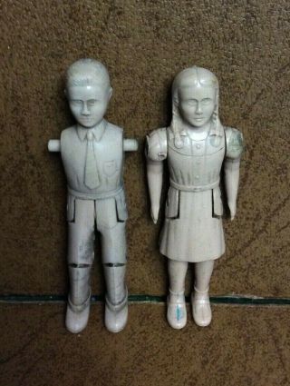 Vintage Renwal People Jointed Dolls Dollhouse Family 41& 42