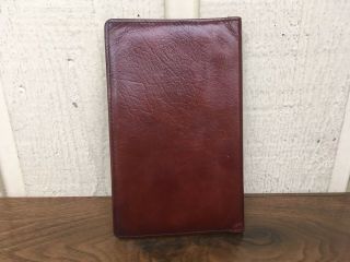 Pocket Day - Timer Senior Size Wallet,  Checkbook.  Brown Antique Calf.  Made in Canada 2
