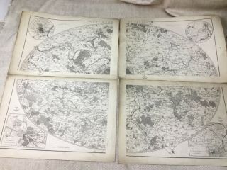Antique Map Of Paris France Versailles City Plan 19th Century Rare Large Maps