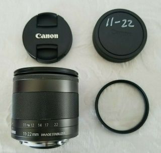 Canon Ef - M 11 - 22mm F4 - 5.  6 Is Stm Lens,  Plus Voya Filter Rarely
