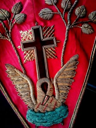 Vintage Rose Croix Collar,  Apron,  & Jewel By Richard Spencer A Rare Opportunity
