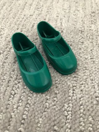Vintage Crissy Doll Shoes Green Flats Mary Jane Loafers Shoes