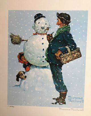 Norman Rockwell Rare Plate Signed Numbered Lito 18x24