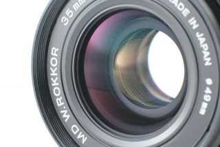 Rare [Mint] Minolta MD W.  ROKKOR 35mm F/1.  8 Wide Angel Lens From Japan a056 2