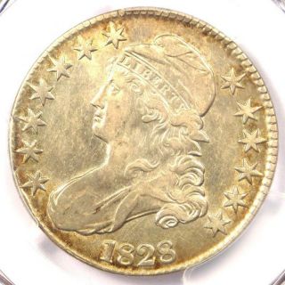 1828 Capped Bust Half Dollar 50c Coin - Certified Pcgs Xf45 (ef45) - Rare Coin
