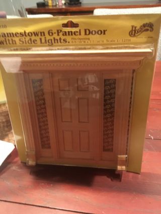 Vintage Miniature Doll House Jamestown Six Panel Door With Slide Lights 2