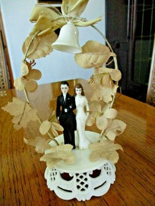Vintage 1950s Wedding Cake Topper Bride And Groom Classic