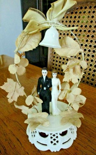 Vintage 1950s Wedding Cake Topper Bride and Groom CLASSIC 2