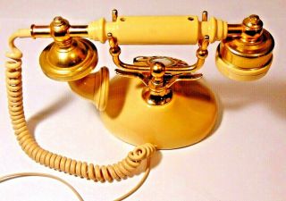 antique rotary phone cream color model sweet talk 3