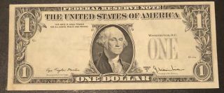 Rare 1977a $1 Federal Reserve 3rd Overprint Error On Reverse Unc