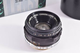 CANON 35mm/F2 Leica 39mm LMT screw mount Rare 29252 3