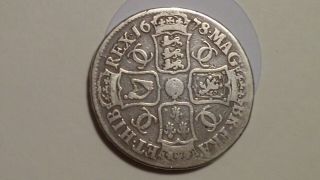 1678 Crown.  Charles Ii.  Very Rare.  Early Milled.  British.  1677 1679.  1675