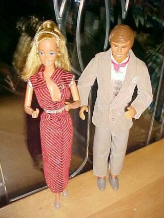 Vintage 1966 Barbie And 1968 Ken Dolls Romantic Date Collectible Mattel Taiwan