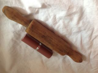 Vintage Child Or Salesman Sample ? Wooden Antique Rolling Pin Kitchen Gadget