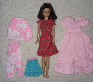 Vintage Scooter Doll Brunette 1963 Barbie Skipper Friend W/clothing