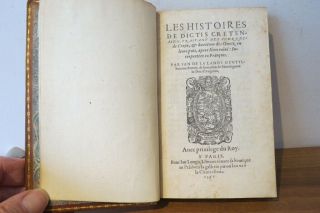 1566 - Jan De La Lande - Les Histoires De Dictis Cretensien - Very Rare Edition