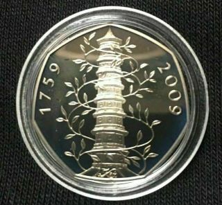 2009 Kew Gardens 50p Coin Proof Coin Royal Fifty Pence Very Rare,
