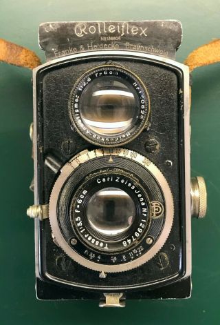Rolleiflex Baby 4x4,  Rare First Model 4rf - 410 With Carrying Case,