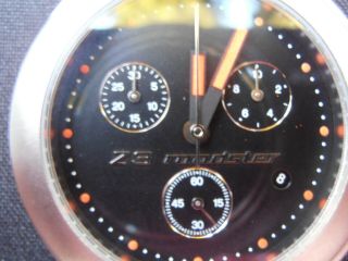 Bmw Z3 Roadster Swiss Chronograph Watch Sapphire Crystal Rhodium Plated Rare