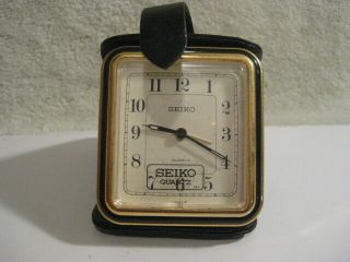 Seiko Vintage Folding Travel Alarm Clock Needs Battery