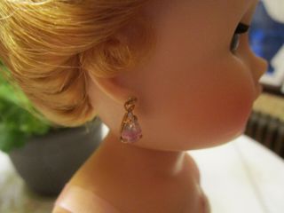 Madame Alexander Cissy Or Elise Vintage Rhinestone Teardrop Earrings Unusual