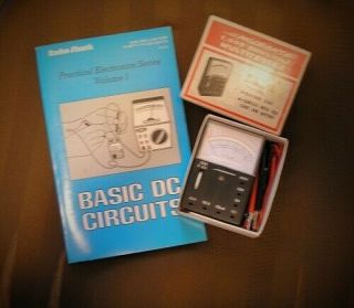 Vintage Radio Shack Micronta 1,  000 Ohms/volt Multitester And Basic Dc Book