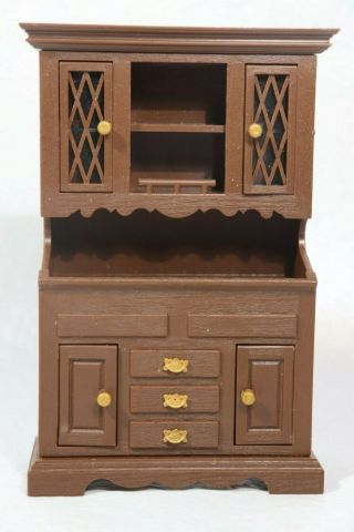 C.  P.  G.  Plastic 1:16 Dollhouse Furniture Electric Light - Up China Hutch Cabinet