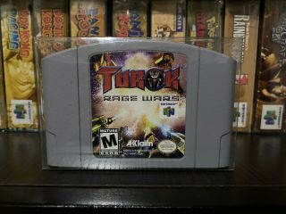 Turok Rage Wars Nintendo 64 N64 Rare Gray Grey Cart Cartridge.  Perfect Condi