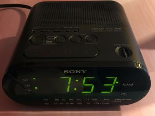Sony Dream Machine Am / Fm Alarm Clock Radio Icf - C218 100