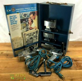 Vintage General Electric Ge Portable Power Tool Kit 3 Tools In One - Rare