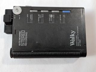 RARE Toshiba Walky KT - RS7 Auto Reverse Recording Walkman Japan Black 1985 2