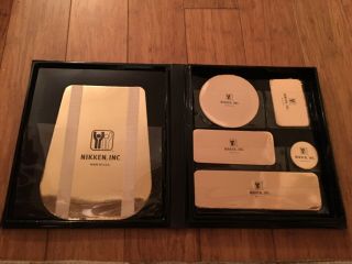 Rare Nikken Kenko Promo Pad Set Of 6 Magnets With Gold Finish - Demo Set