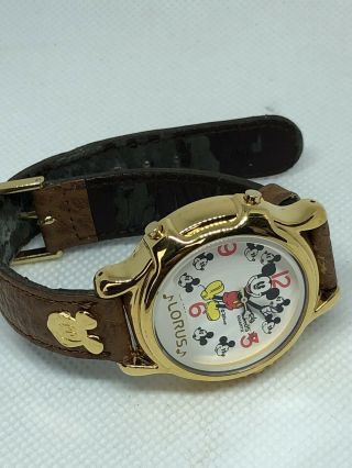 Mickey Mouse Vintage Lorus ©disney Gold - Tone Watch Needs Battery