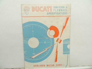 Vintage Ducati Ignition & Flywheel Specifications Dealer Brochure B6711
