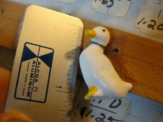 Vintage Miniature Lead Figure: White Duck Or Goose