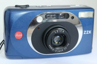 RARE BLUE LEICA Z2X Z 2X 35mm VARIO ELMAR 35 - 70 Point & Shoot Film Camera BOXED 2