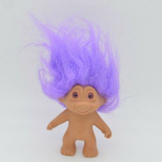 Vintage Troll Doll Purple Hair 3 1/2 "