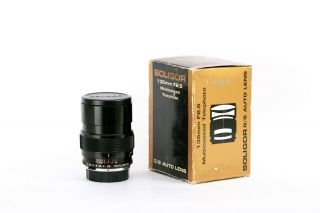 Rare Soligro Mc 135mm F2.  5 Olympus Om Mount Lens With Orignal Box