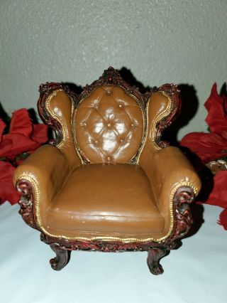 Show - Stoppers Doll Furniture Chair 4 - 1/2 " Tall Brown & Pink
