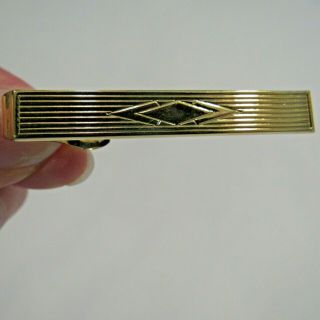 Vintage Gold Tone Tie Clip Clasp Bar