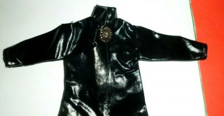 LONG BLACK VINYL COAT CLONE BARBIE SHILLMAN Sindy Maddie Mod 1970 ' s clothes 2