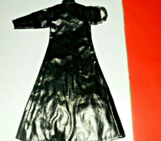 LONG BLACK VINYL COAT CLONE BARBIE SHILLMAN Sindy Maddie Mod 1970 ' s clothes 3