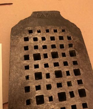 Rare Early Die Plate German Tool Nail Maker ? 1700s 1800s Man Cave Primitive