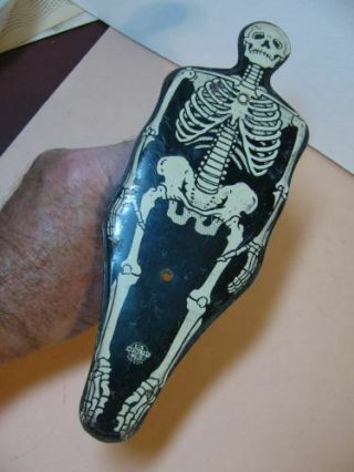Vintage U.  S.  Metal Toy Co.  Skeleton Rattle - Rare