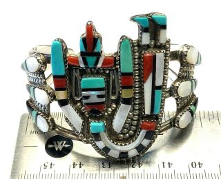 Rare,  Zuni Rainbow Man Sterling Silver Cuff Bracelet by H.  Cellicion (61) 3