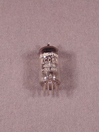 1 Ecc88 Amperex Holland Pinched Waist 6dj8 Hifi Amp Vacuum Tube Rare