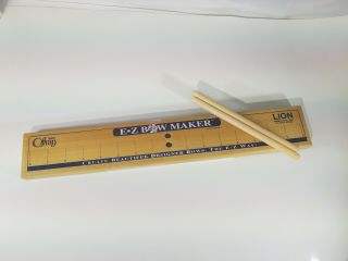 Vintage Lion Ribbon Co.  Offray Wooden E•z Bow Maker With Instructions