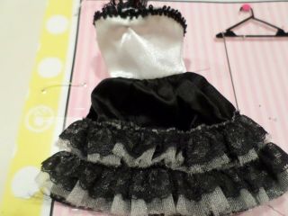 Black And White Gown/dress For Barbie Doll Pre - Owned Perfect